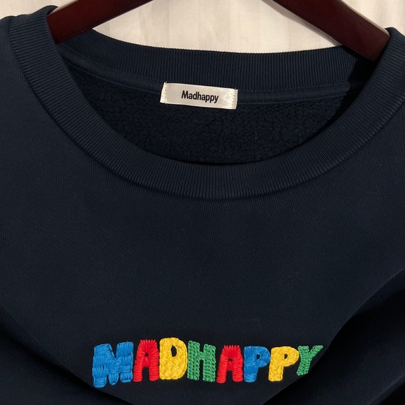 Madhappy Navy Crewneck Large - Picture 3 of 4